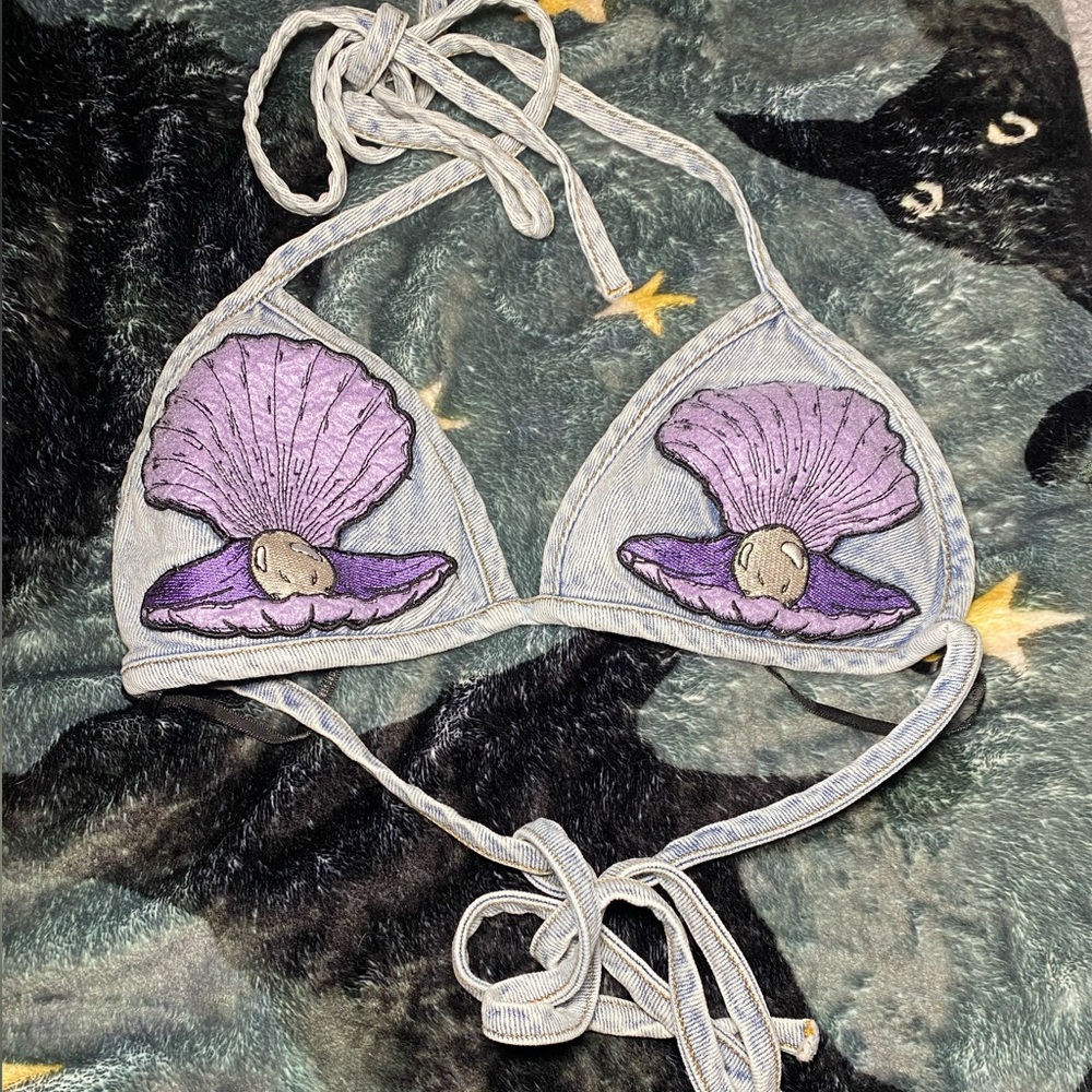 Purple Shell Bikini Top
